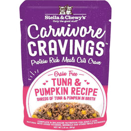 6 FOR $14.75: Stella & Chewy's Carnivore Cravings Tuna & Pumpkin In Broth Pouch Cat Food 2.8oz - Kohepets