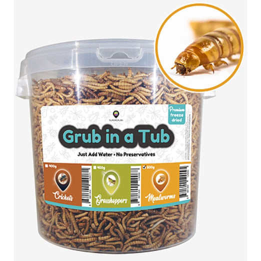 SuperGrubs Freeze-Dried Mealworms Small Pet Food 500g - Kohepets