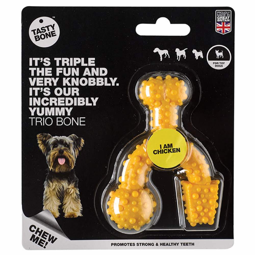 Tastybone Chicken Flavoured Trio Nylon Bone Dog Toy Kohepets