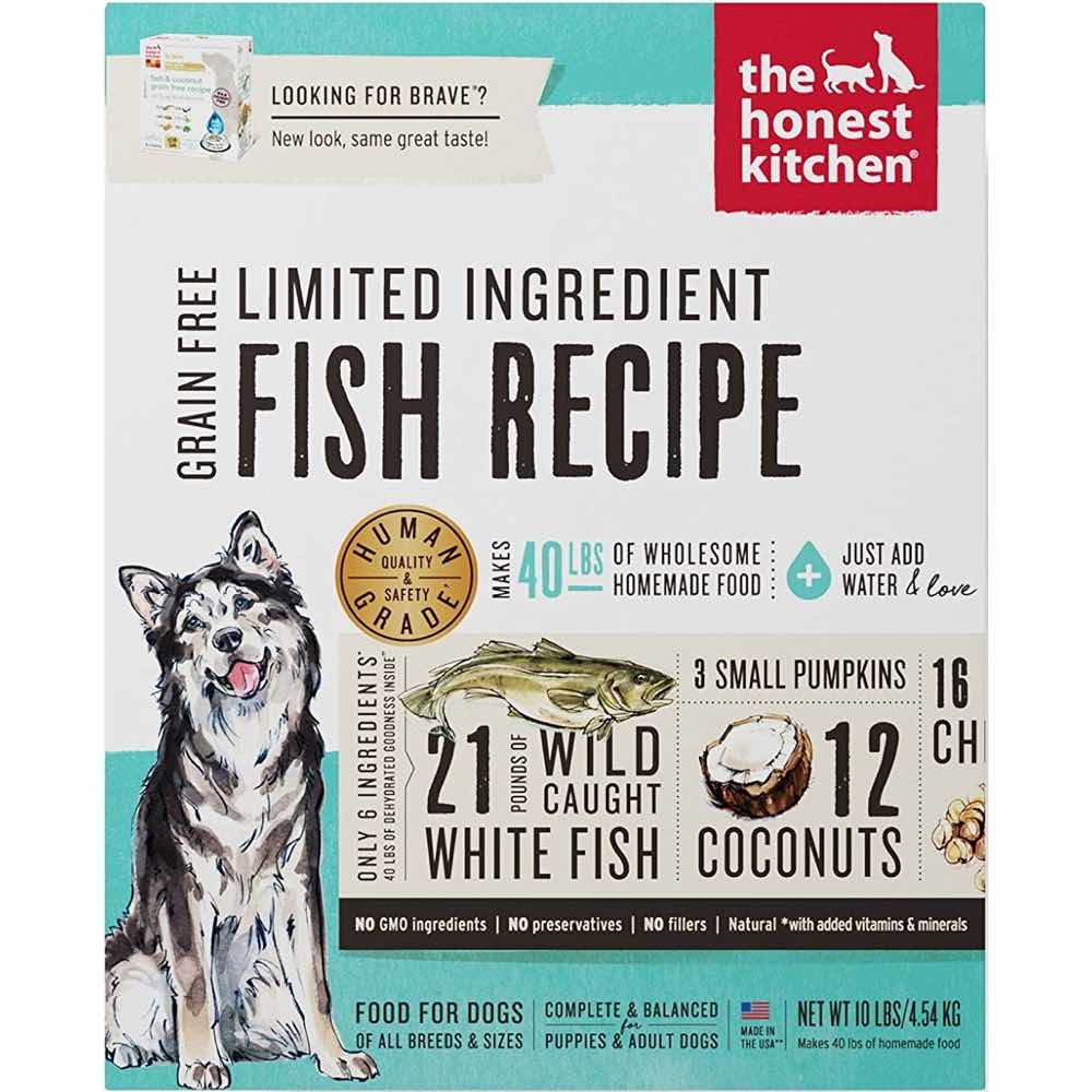 Honest Kitchen Limited Ing Fish Dog Food Recipe 4 Lb Box Brave