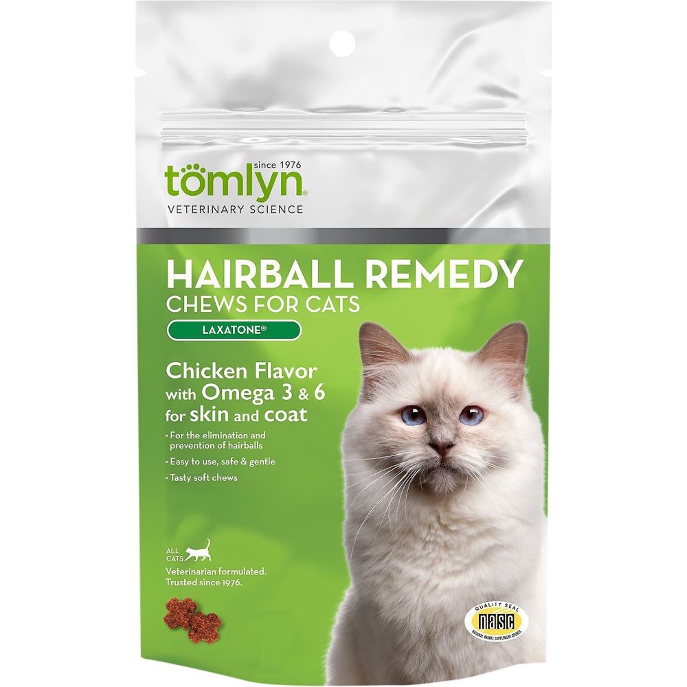 Tomlyn Laxatone Hairball Remedy Chews for Cats (60 Chews) Kohepets