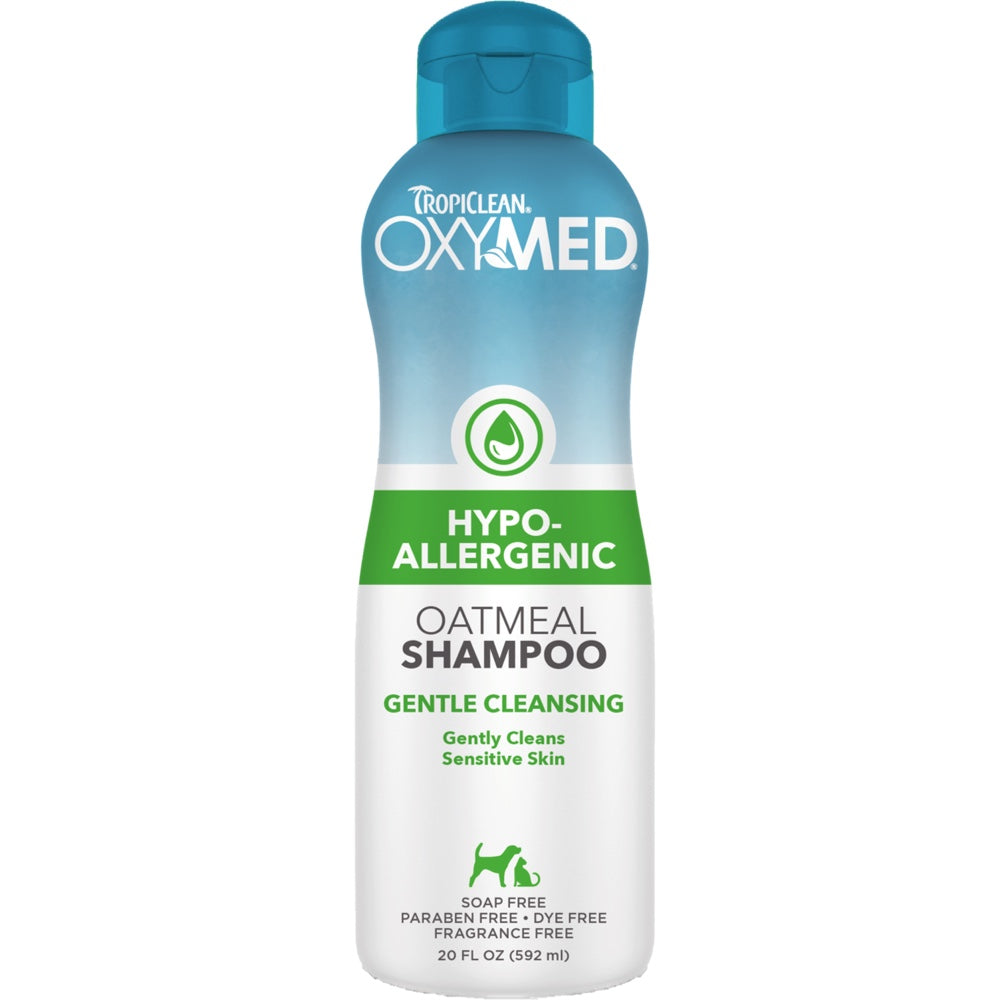 Tropiclean OxyMed Hypoallergenic Oatmeal Dog Cat Shampoo 592ml
