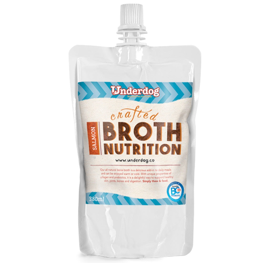 Underdog Bone Broth Salmon Dog Food Topper (Frozen) 350ml Kohepets