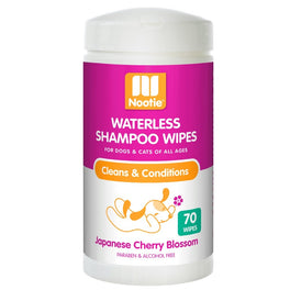 Nootie Waterless Shampoo Cat & Dog Wipes (Japanese Cherry Blossom) 70ct - Kohepets