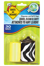 Bags on Board Zebra Print Dispenser With 30 Refill Bags
