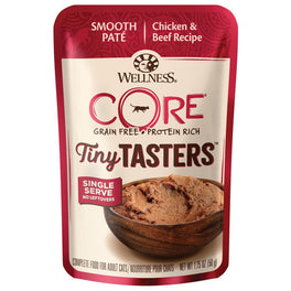 10% OFF: Wellness CORE Tiny Tasters Chicken & Beef Grain-Free Pouch Cat Food 1.75oz - Kohepets