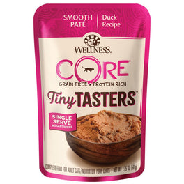 10% OFF: Wellness CORE Tiny Tasters Duck Grain-Free Pouch Cat Food 1.75oz - Kohepets