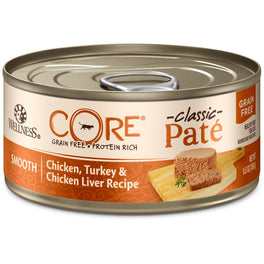 Wellness CORE Pâté Chicken, Turkey & Chicken Liver Canned Cat Food 156g - Kohepets