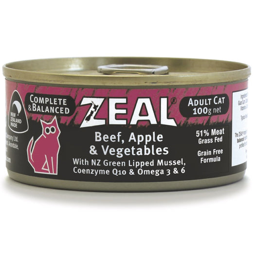 Zeal Beef, Apple & Vegetables Canned Cat Food 100g - Kohepets