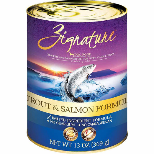 Zignature Trout & Salmon Grain Free Canned Dog Food 369g - Kohepets