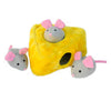 ZippyPaws Burrow Mice 'n Cheese Dog Toy - Kohepets