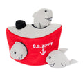 ZippyPaws Burrow Shark 'n Ship Dog Toy - Kohepets