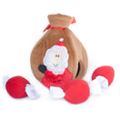 ZippyPaws Christmas Burrow Santa's Gift Bag Dog Toy