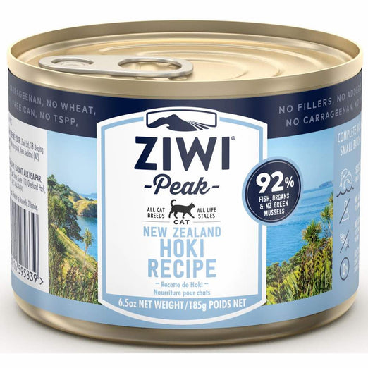 ZiwiPeak New Zealand Hoki Grain-Free Canned Cat Food 185g - Kohepets