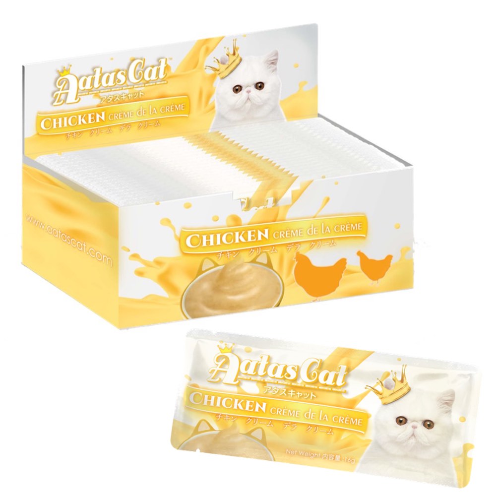 Aatas Cat Creme De La Creme Chicken Liquid Cat Treat 16gx20 (1box)