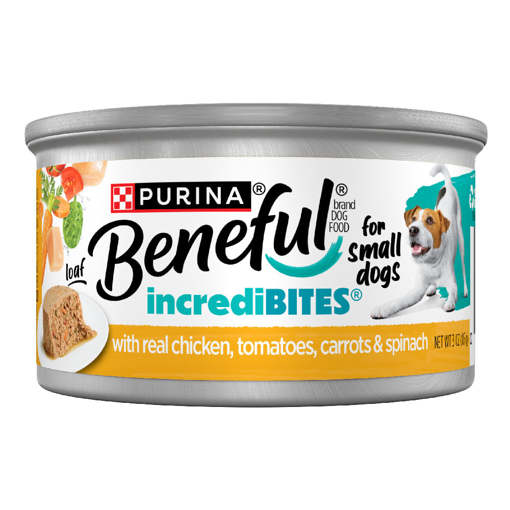 Purina Beneful IncrediBites Chicken Pate Canned Dog Food for Small Dogs 85g - Box of 3