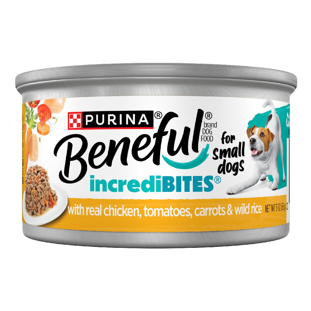 Purina Beneful IncrediBites Chicken with Gravy Canned Dog Food for Small Dogs 85g - Box of 3