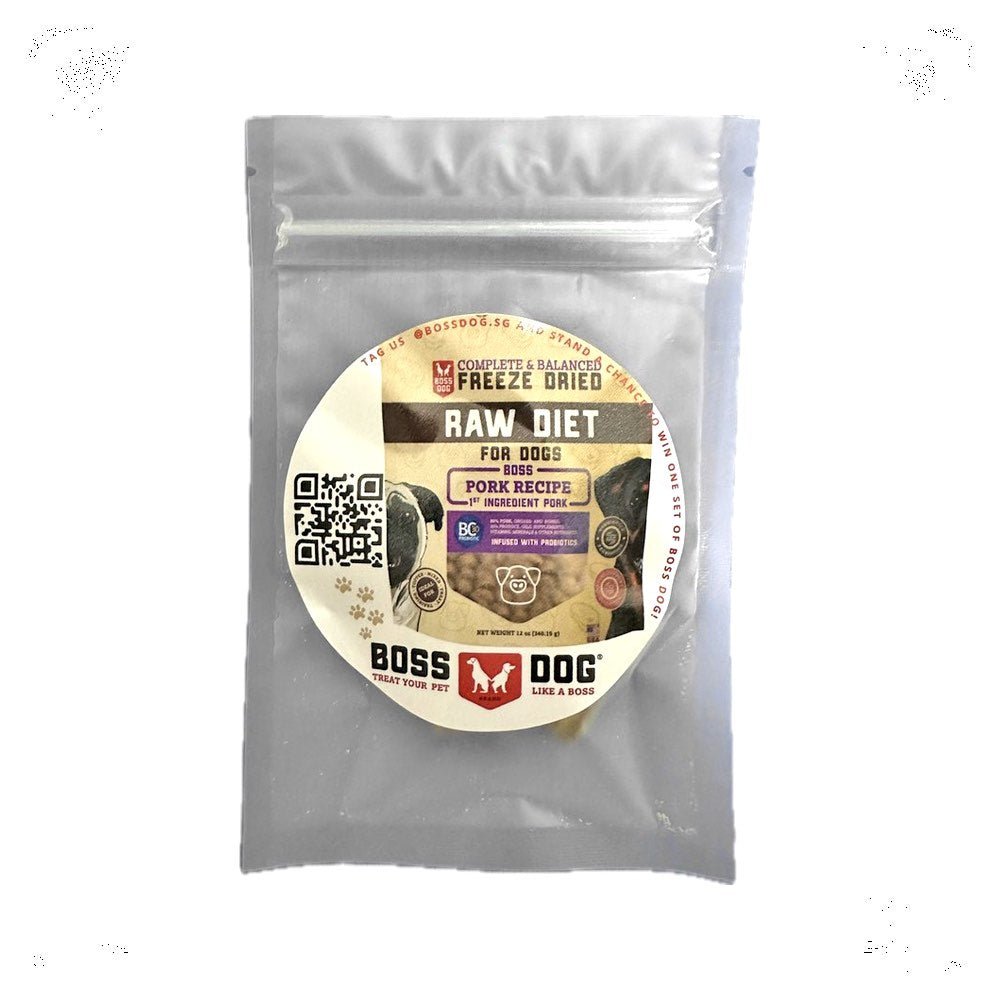 Boss Dog Pork Grain-Free Freeze-Dried Raw Dog Food Sample