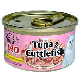 Ciao White Meat Skipjack Tuna & Cuttlefish In Jelly Canned Cat Food 75g