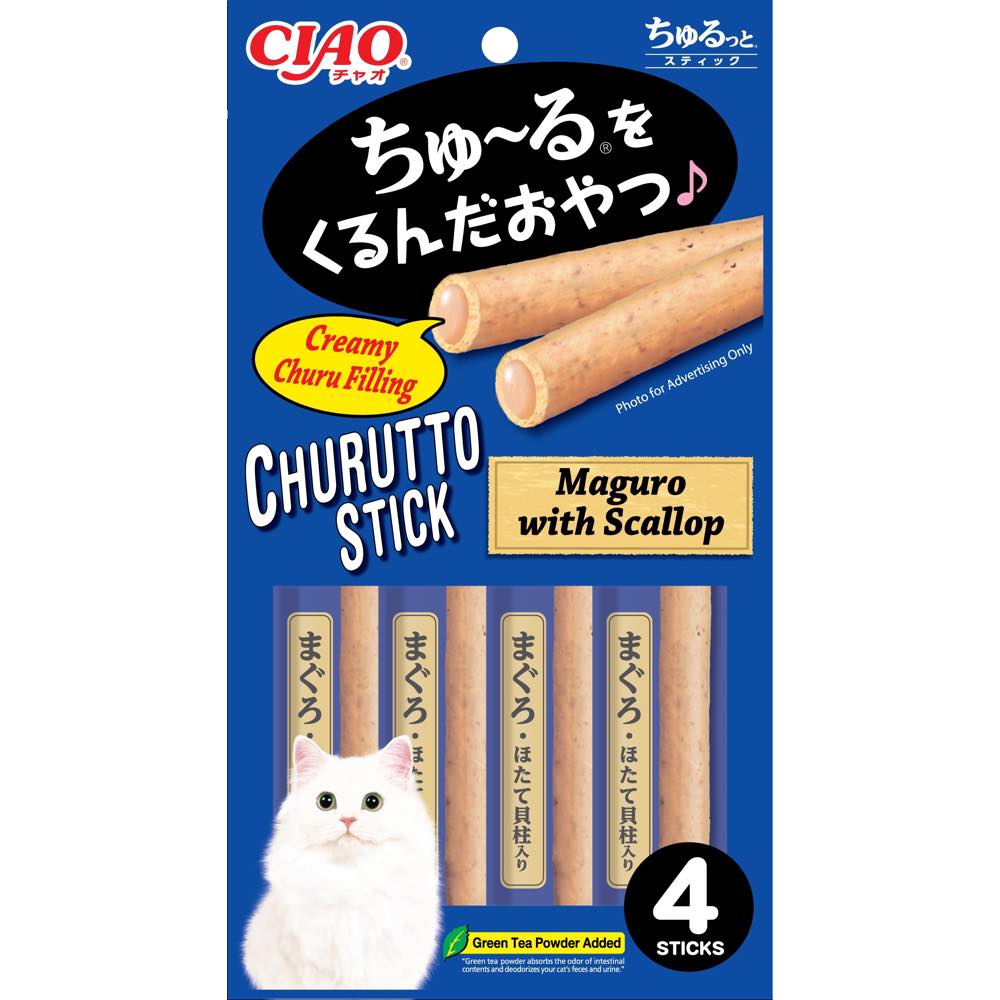 Ciao Churutto Tuna Maguro with Scallop Creamy Cat Treats 28g