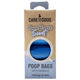 Care For The Good Ocean Breeze Scented Poop Bags with Handles 