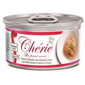 Cherie Flaked Yellowfin Mix Skipjack Tuna With Wild Salmon Entrées In Gravy Canned Cat Food 80g