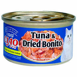 Ciao White Meat Tuna & Dried Bonito In Jelly Canned Cat Food 75g