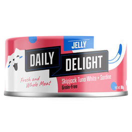 Daily Delight Skipjack Tuna White with Sardine in Jelly Canned Cat Food 80g