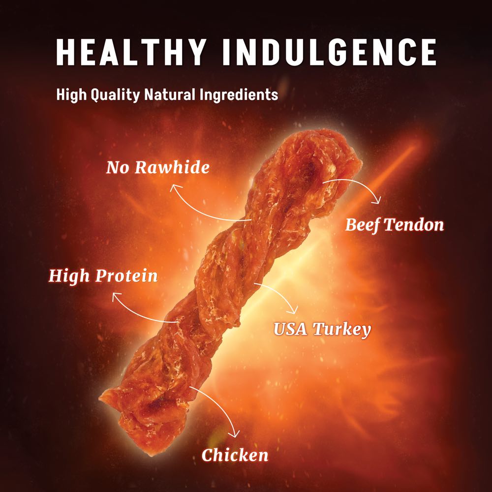 30% OFF (Exp Jan26): Singapaw Deli Chew Turkey & Beef Tendon Ring Dog Chew (Small) 11g