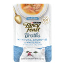 12% OFF: Fancy Feast Classic Broths Tuna, Anchovies & Whitefish Pouch Cat Food 40g x16