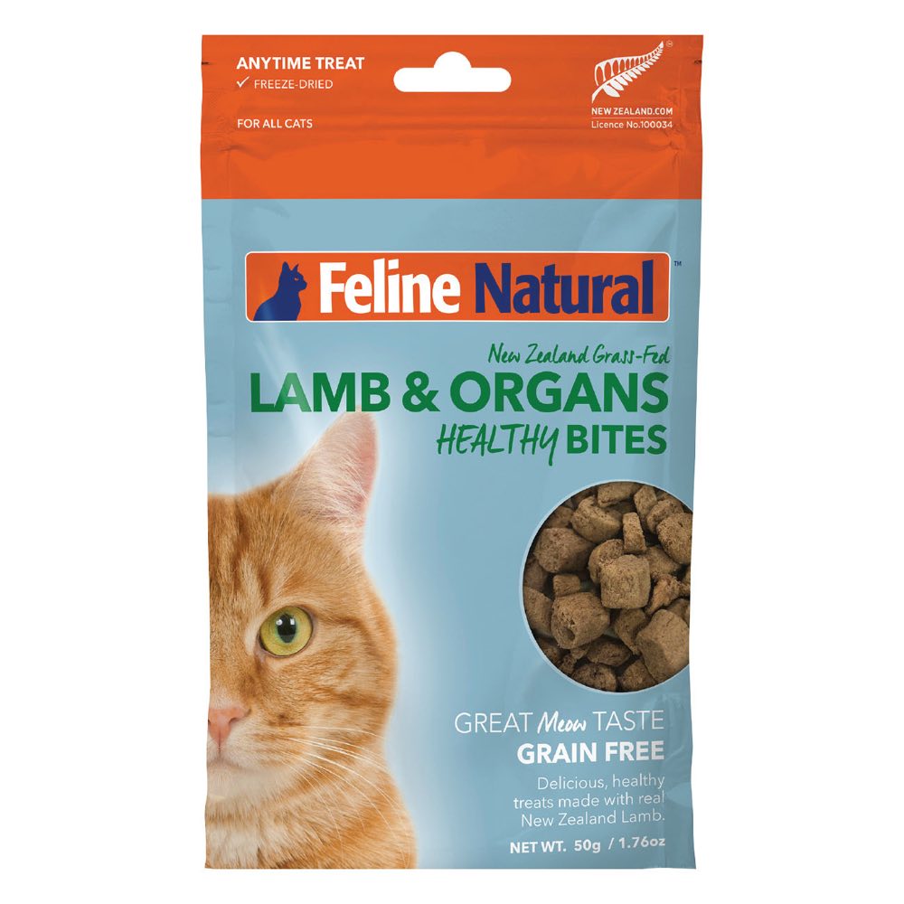 Feline Natural Healthy Bites Lamb & Organs Freeze-Dried Cat Treats 50g