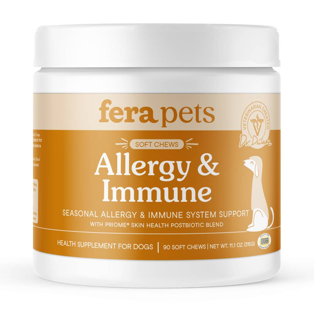 Fera Pets Allergy & Immune Support Supplement For Dogs 90 Soft Chews