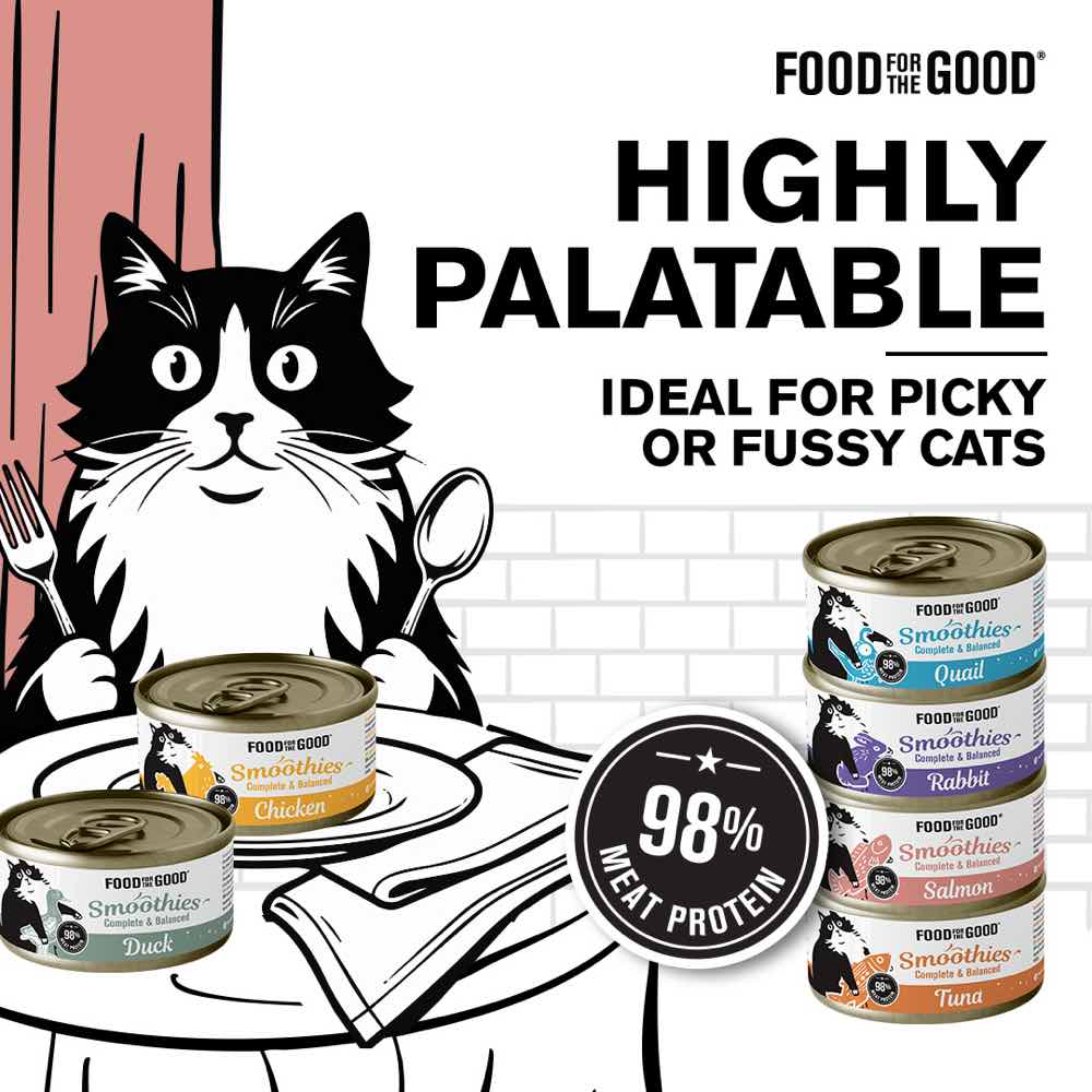 'TRIAL SPECIAL $1.50 OFF (1 per order)': Food For The Good Smoothies Quail Complete & Balanced Canned Cat Food 80g