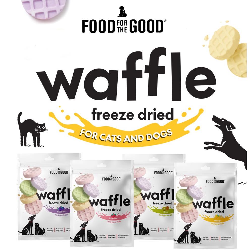 30% OFF: Food for the Good Waffle Freeze Dried Treats for Cats & Dogs 48g