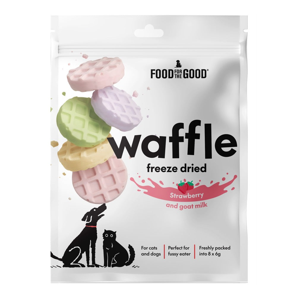 30% OFF: Food for the Good Waffle Freeze Dried Treats for Cats & Dogs 48g