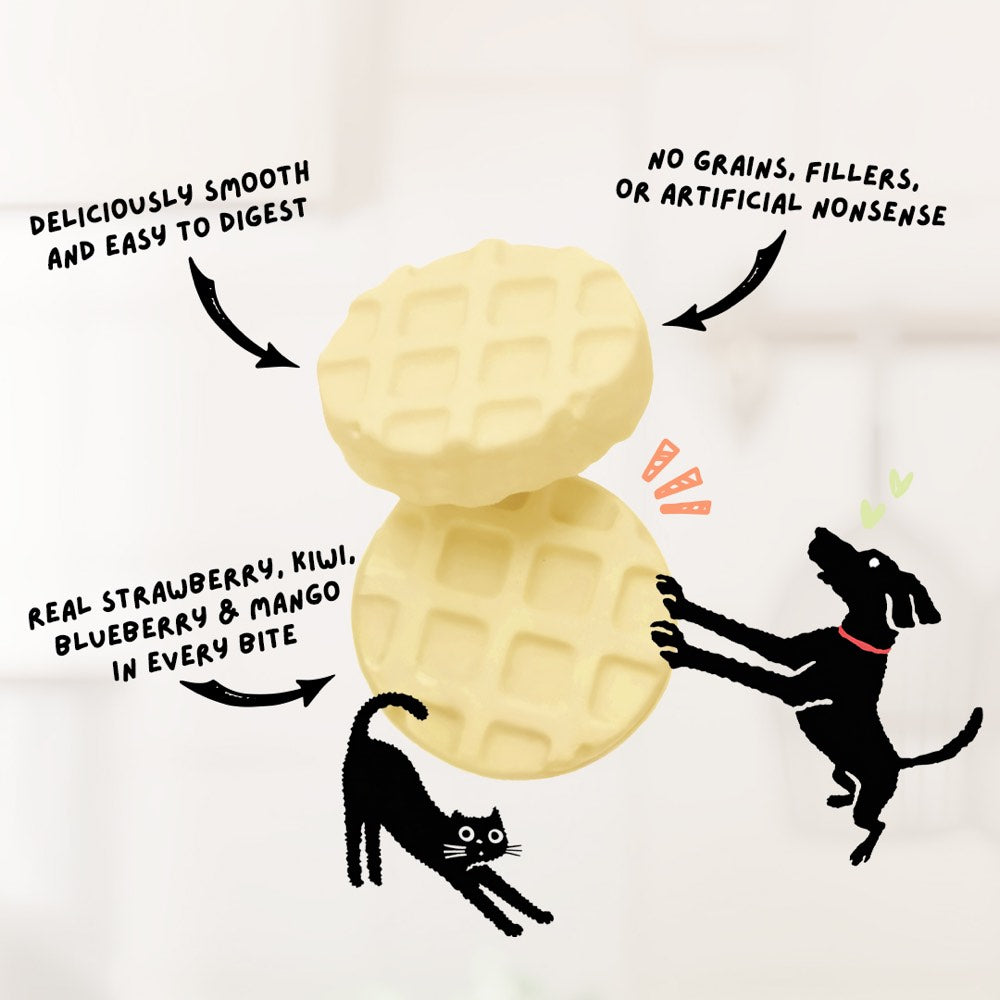 30% OFF: Food for the Good Waffle Freeze Dried Treats for Cats & Dogs 48g