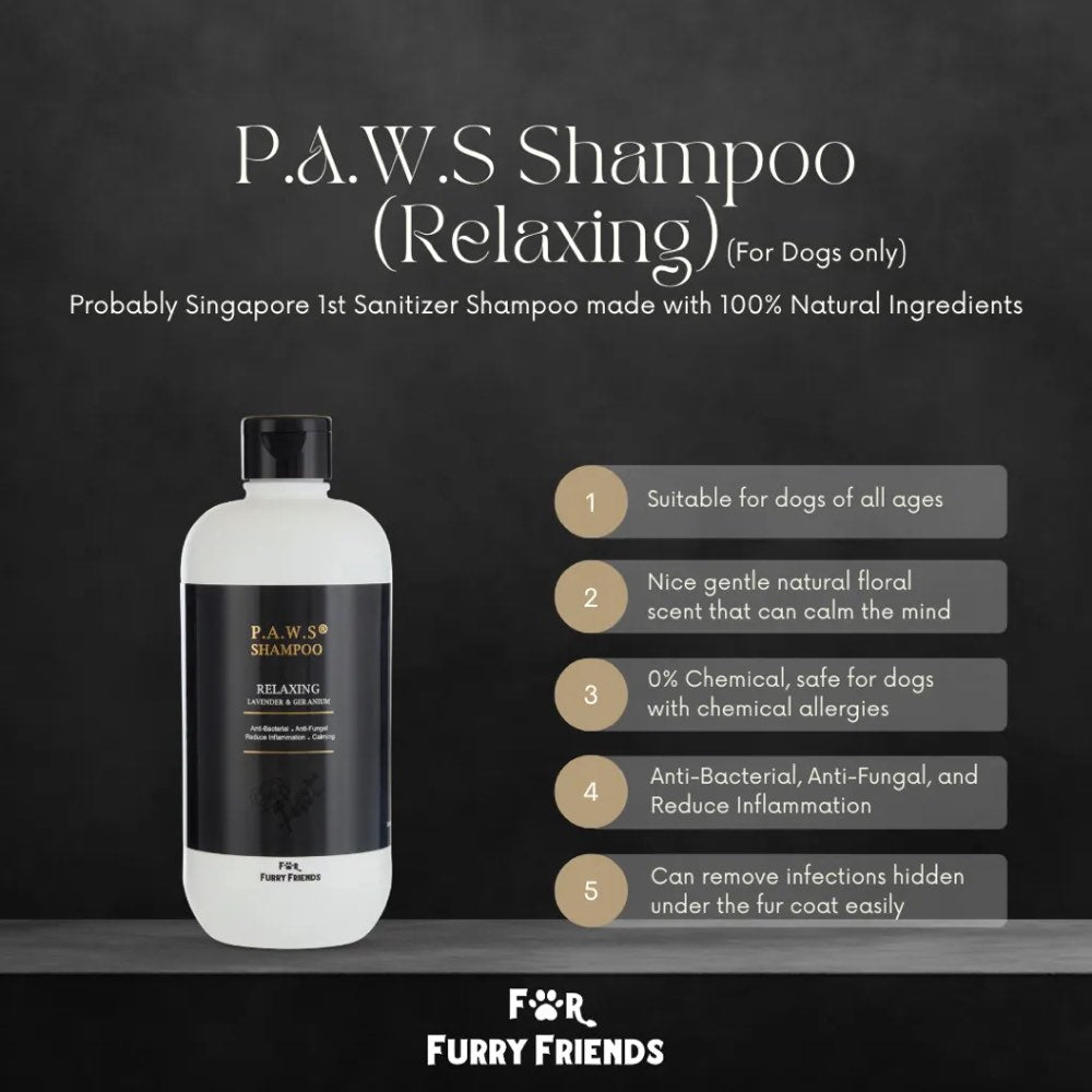 For Furry Friends P.A.W.S Relaxing Lavender & Geranium Dog Shampoo 500ml