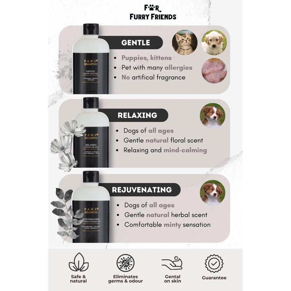 For Furry Friends P.A.W.S Relaxing Lavender & Geranium Dog Shampoo 500ml