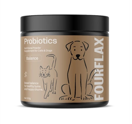 FREE SAMPLE (1 per order): Fourflax Probiotics Nutritional Powder Supplement For Cats & Dogs