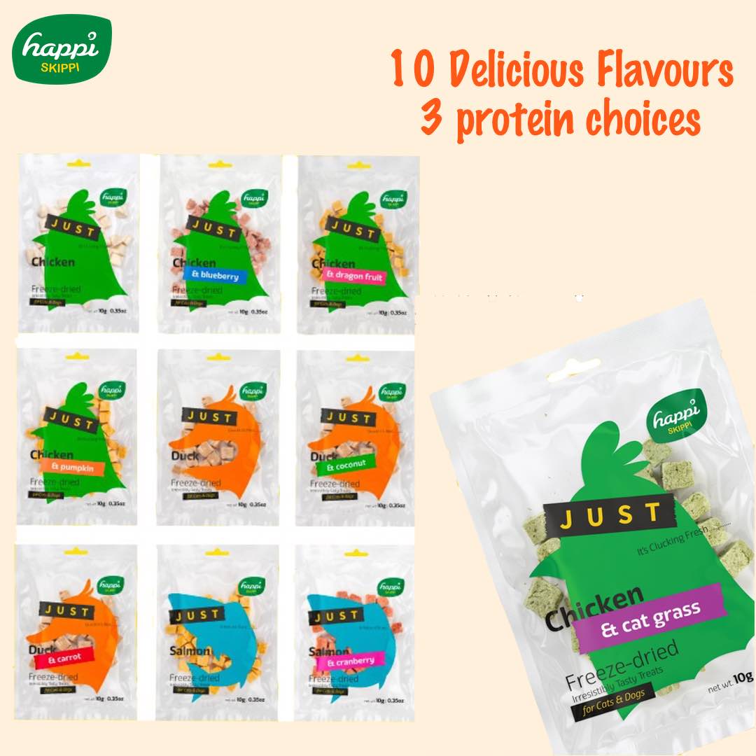 Happi Skippi Just Freeze-Dried Treats For Cats & Dogs 10g