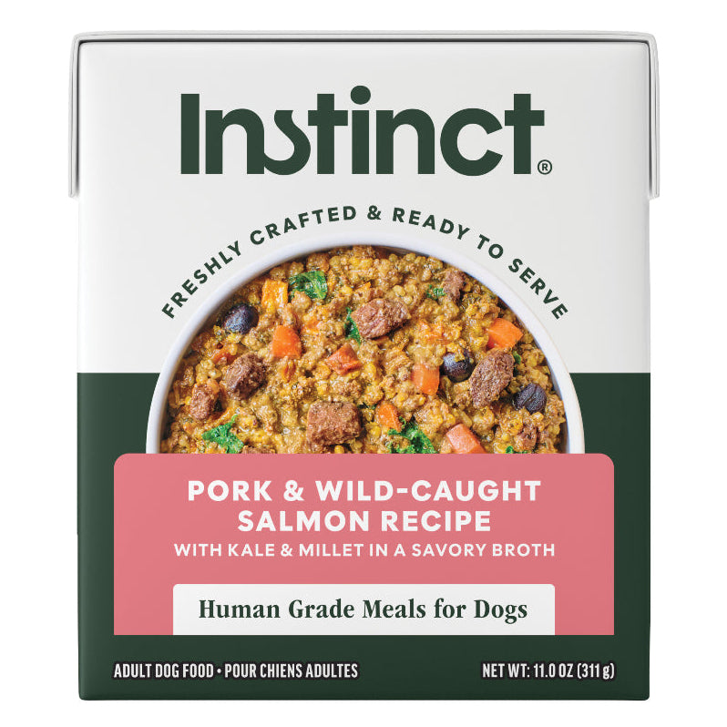 Instinct Freshly Crafted Meals Pork & Wild-Caught Salmon Wed Dog Food 11oz