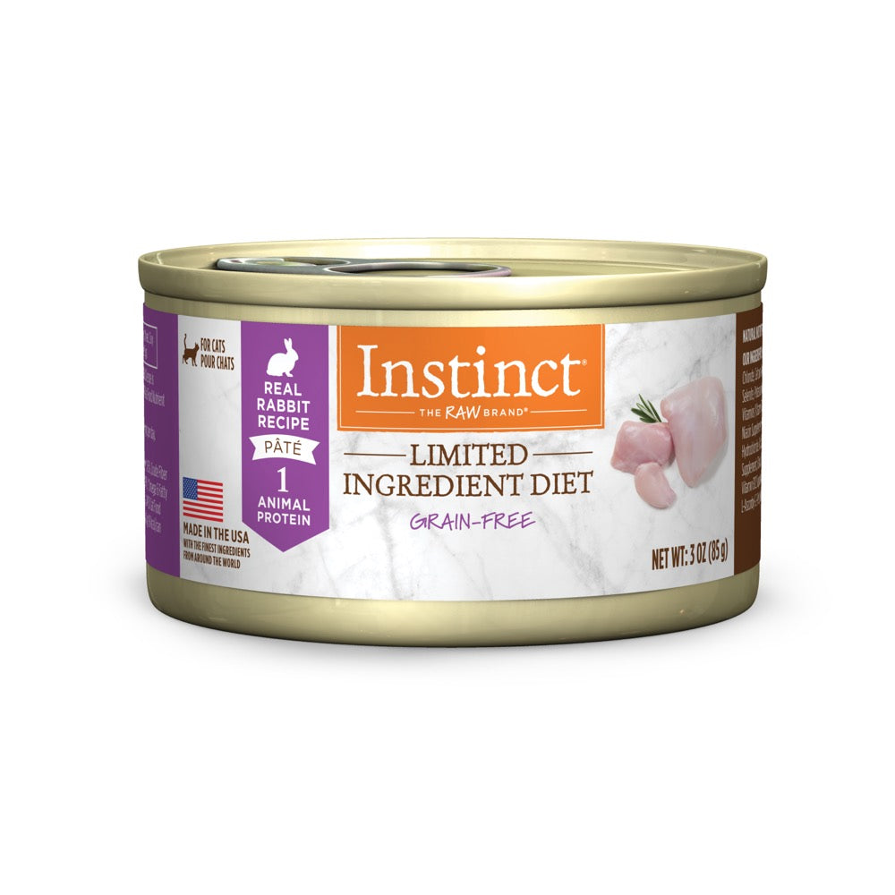 Instinct Limited Ingredient Diet Rabbit Pate Grain-Free Canned Cat Food ...