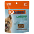 K9 Natural Lamb Liver Healthy Bites Dog Treats 50g
