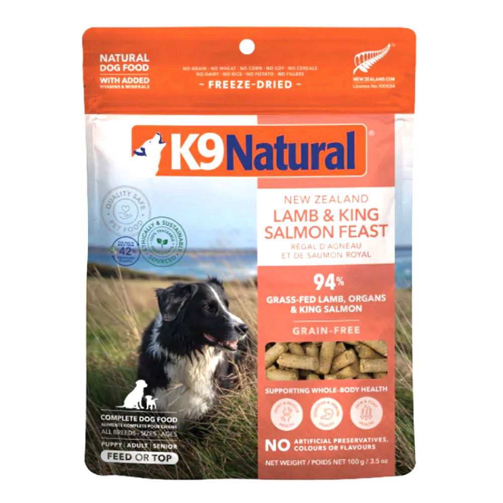 K9 Natural Lamb & King Salmon Grain-Free Freeze-Dried Raw Dog Food