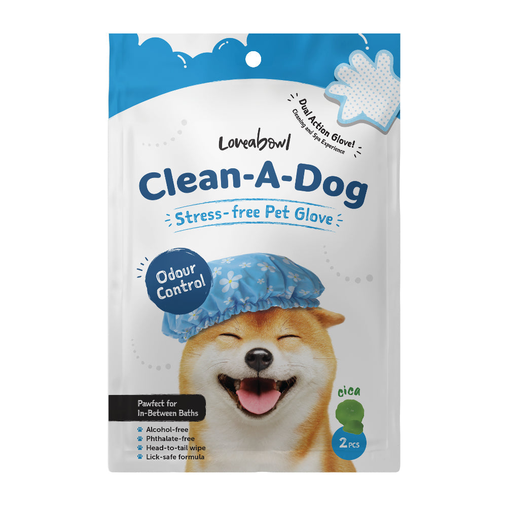 Loveabowl Clean-A-Dog Stress-free Pet Glove Cica 2pcs