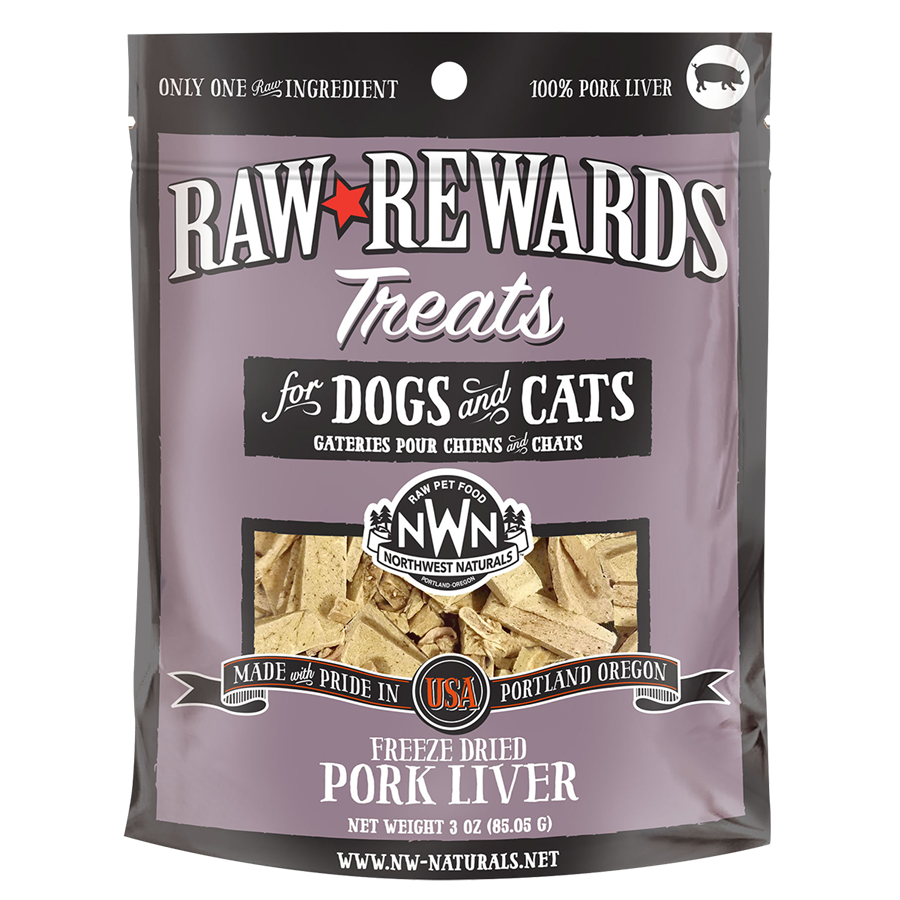 Northwest Naturals Raw Rewards Pork Liver Freeze-Dried Dog & Cat Treats