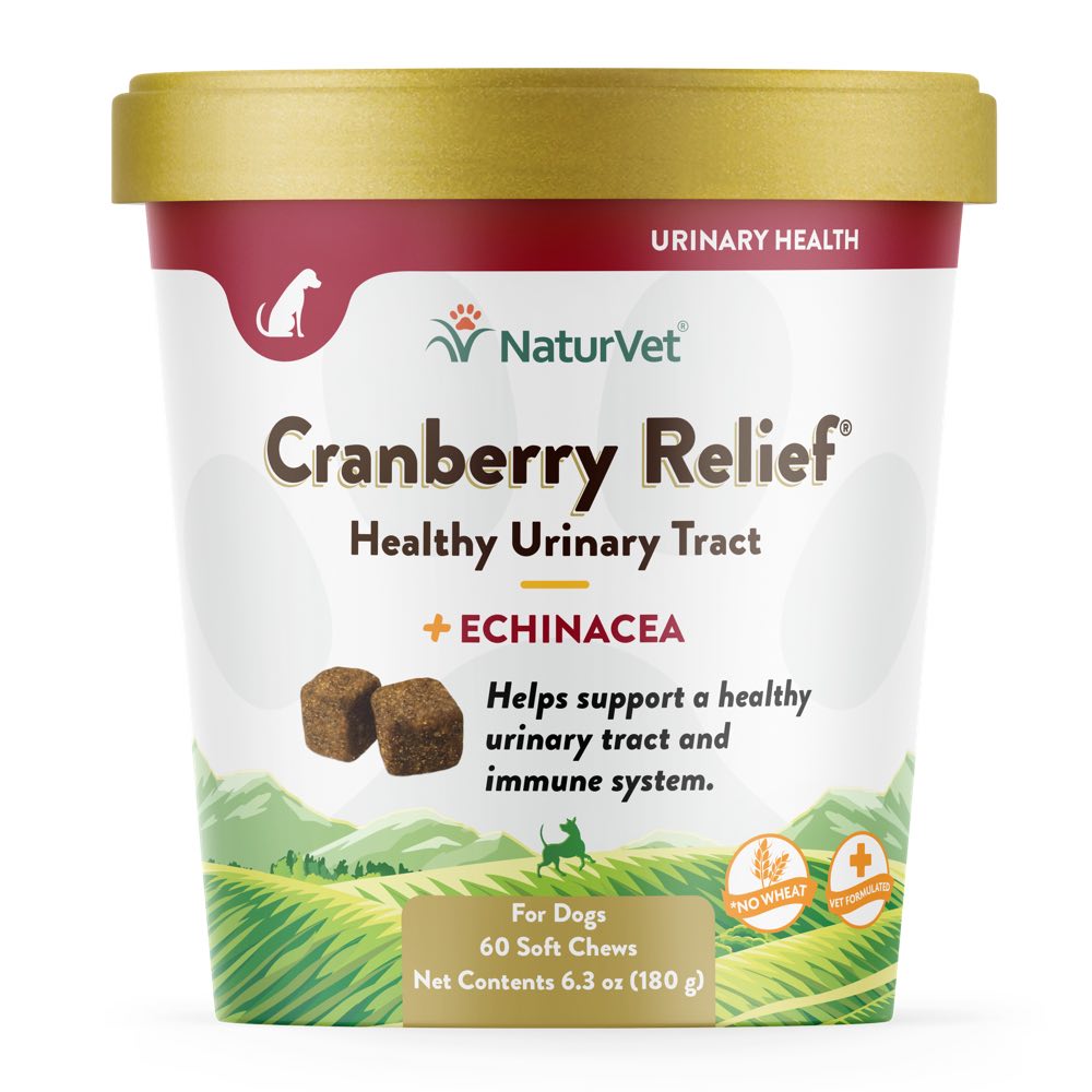 15% OFF: NaturVet Cranberry Relief Plus Echinacea Soft Chew Supplement For Dogs 60 count