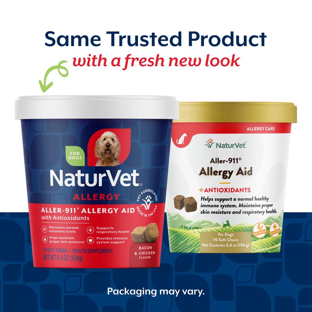15% OFF: NaturVet Aller-911 Allergy Aid Plus Antioxidants Soft Chew Supplement For Dogs 70 count