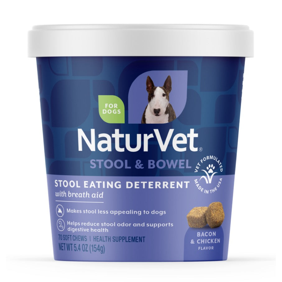 15% OFF: NaturVet Coprophagia Stool Eating Deterrent Soft Chew Supplement For Dogs 70 count - Kohepets
