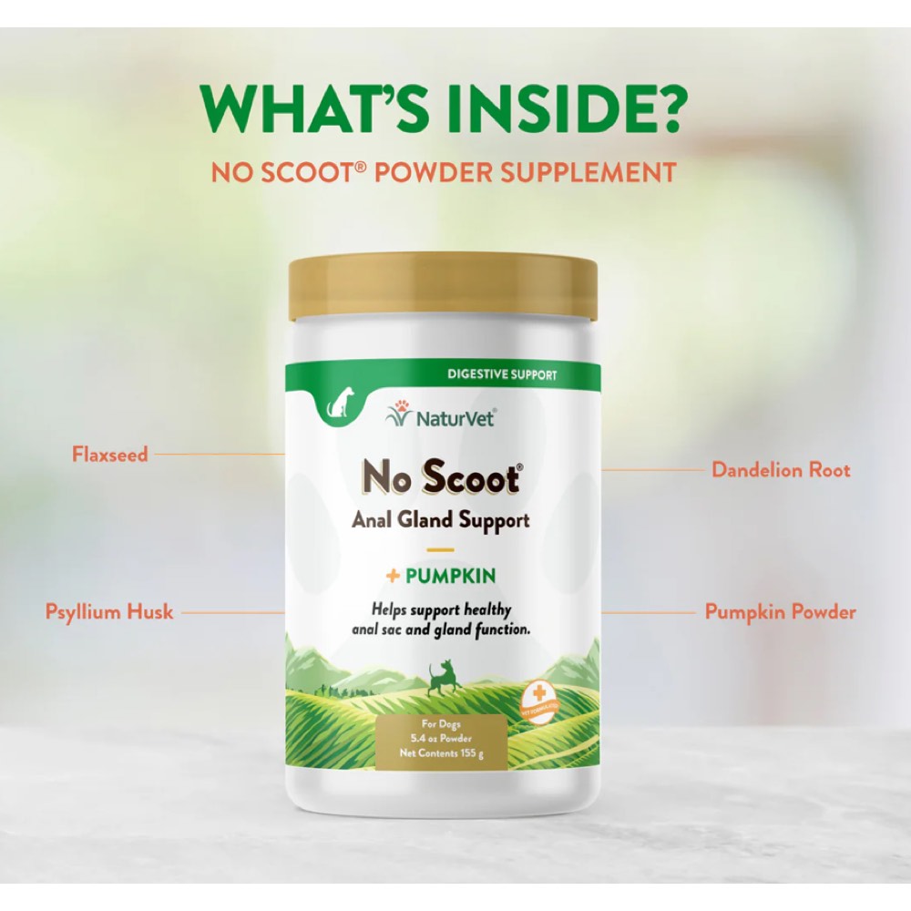 NaturVet No Scoot for Dogs Plus Pumpkin Anal Gland Support | Kohepets